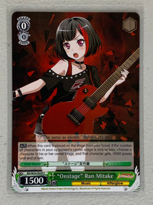 "Onstage" Ran Mitake - BD/W54-E039 C - Weiss Schwarz BanG Dream! Girls Band Party