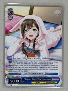 "Pajama Party" Tae Hanazono - BD/W54-E090 C - Weiss Schwarz BanG Dream! Girls Band Party
