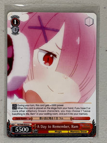 A Day to Remember, Ram - RZ/S68-E035 U - Weiss Schwarz RE:Zero Memory Snow