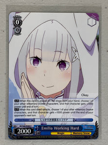 Emilia Working Hard - RZ/S68-E084 C - Weiss Schwarz RE:Zero Memory Snow