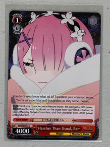 Harsher Than Usual, Ram - RZ/S68-E033 U - Weiss Schwarz RE:Zero Memory Snow