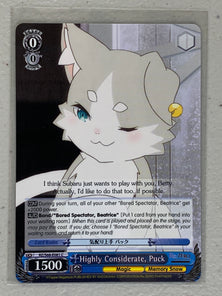 Highly Considerate, Puck - RZ/S68-E081 C - Weiss Schwarz RE:Zero Memory Snow