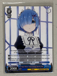 Magic-Release Season Strategy Meeting, Rem - RZ/S68-E085 C - Weiss Schwarz RE:Zero Memory Snow