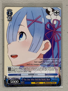 The One Who Did the Work, Rem - RZ/S68-E089 C - Weiss Schwarz RE:Zero Memory Snow