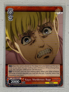 Kaya: Murderous Rage - AOT/SX04-059 C - Weiss Schwarz Attack on Titan Final Season