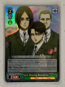 Levi: Drawing Boundaries - AOT/SX04-033S SR - Weiss Schwarz Attack on Titan Final Season