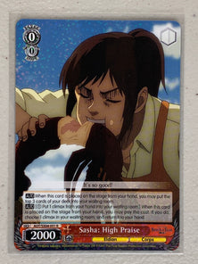 Sasha: High Praise - AOT/SX04-051 R - Weiss Schwarz Attack on Titan Final Season