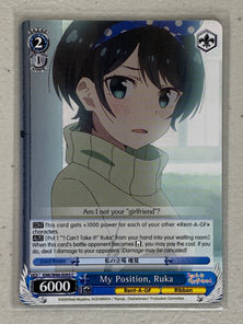 My Position, Ruka - KNK/W86-E095 C - Weiss Schwarz Rent-A-Girlfriend