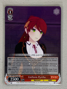 Uniform Pyrrha - RWBY/WX03-058 U - Weiss Schwarz RWBY