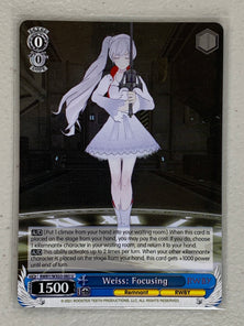 Weiss: Focusing - RWBY/WX03-085 U - Weiss Schwarz RWBY