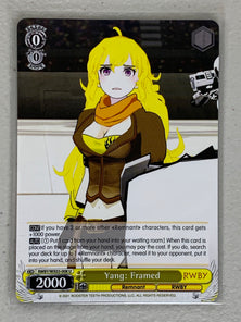 Yang: Framed - RWBY/WX03-008 U - Weiss Schwarz RWBY