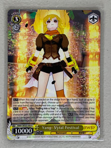 Yang: Vytal Festival - RWBY/WX03-005 R - Weiss Schwarz RWBY