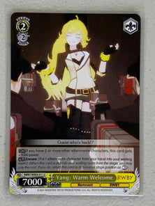Yang: Warm Welcome - RWBY/WX03-011 U - Weiss Schwarz RWBY