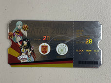 Match 28 Spain vs Germany Ticket - Football Girl FBG01