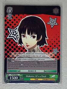 Makoto: It's a Deal - P5/S45-E042 C - Weiss Schwarz Persona 5