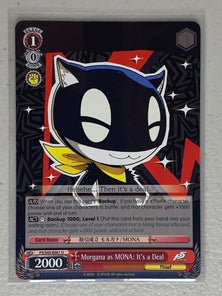 Morgana as MONA: It's a Deal - P5/S45-E061 U - Weiss Schwarz Persona 5