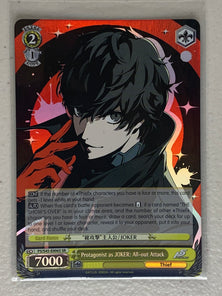 Protagonist as JOKER: All-out Attack - P5/S45-E006S SR - Weiss Schwarz Persona 5