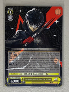 Protagonist as JOKER: Thief Clad in Black - P5/S45-E016 C - Weiss Schwarz Persona 5
