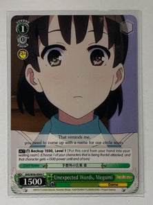 Unexpected Words, Megumi - SHS/W56-E049 C - Weiss Schwarz Saekano How to Raise a Boring Girlfriend