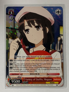 Variety of Outfits, Megumi - SHS/W56-E058 RR - Weiss Schwarz Saekano How to Raise a Boring Girlfriend